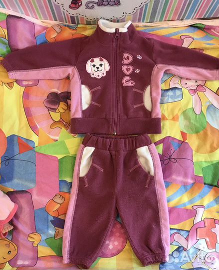 Костюм теплый на девочку р74