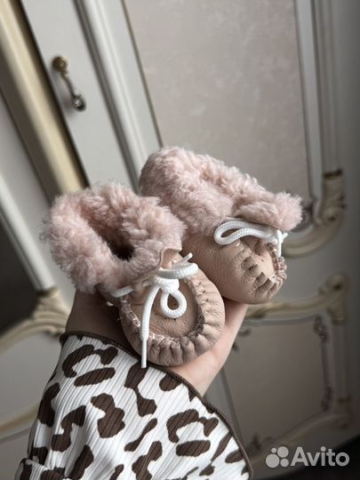 Пинетки для новорожденных зимние