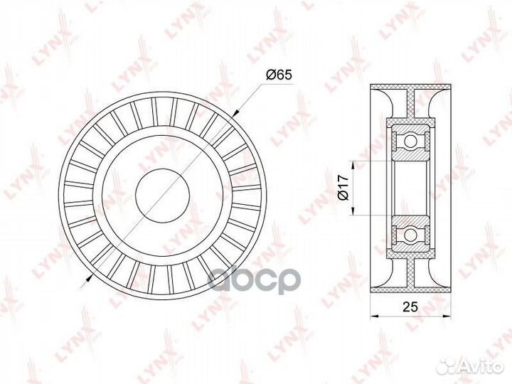 Ролик натяжной приводного ремня PB5365 lynxauto