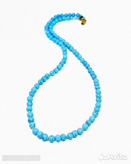 Винтаж бусы натуральный камень говлит