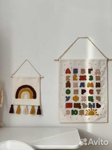 Панно Алфавит ковровая вышивка