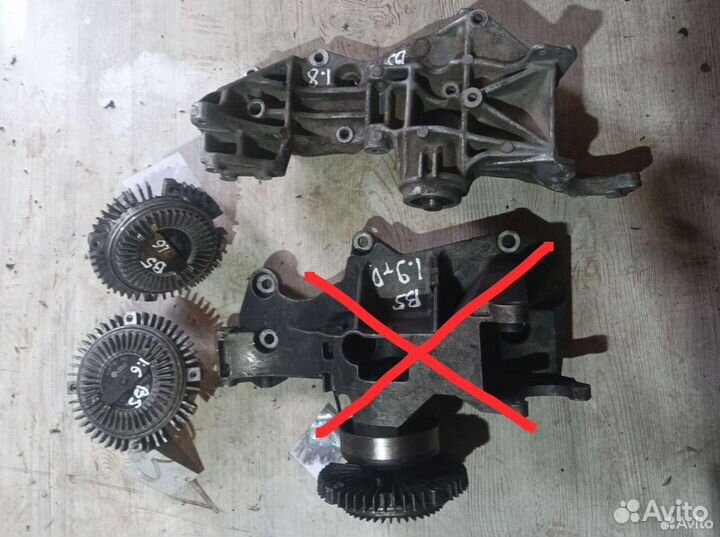 Вискомуфта, кронштейн вискомуфты Audi A4B5