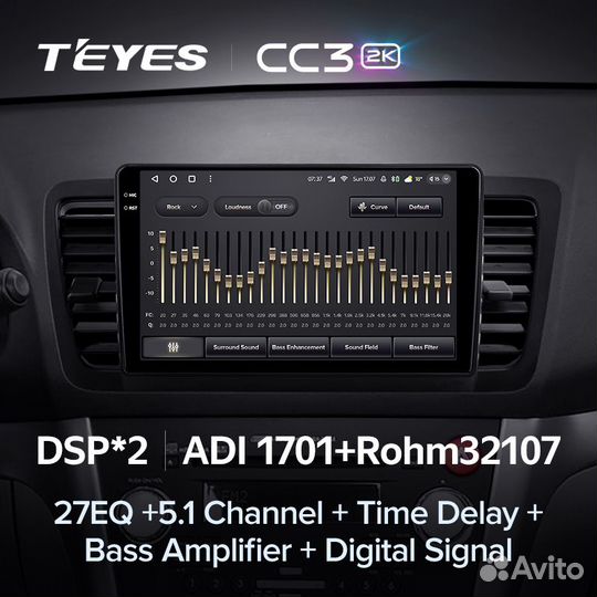 Магнитола Teyes CC3 2K 3/32 Subaru Legacy 4