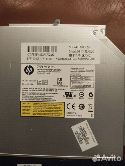 Внутренние дисководы DVD-R/RW SATA для ноутбука