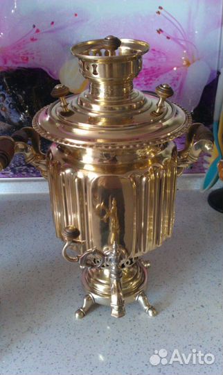 Антикварный комбинир. самовар фонарь Шемарина 4л