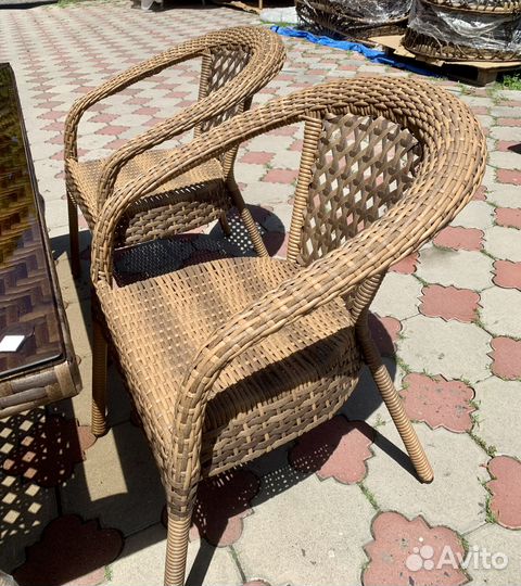 Плетеная мебель 6 персон из искусственного ротанга