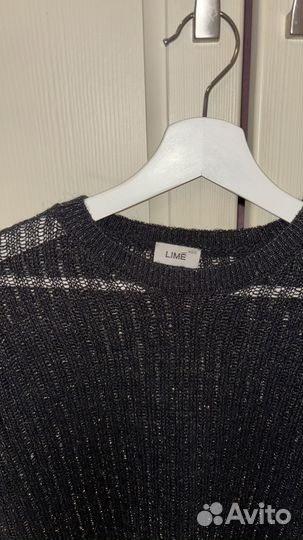 Полупрозрачный блестящий джемпер lime