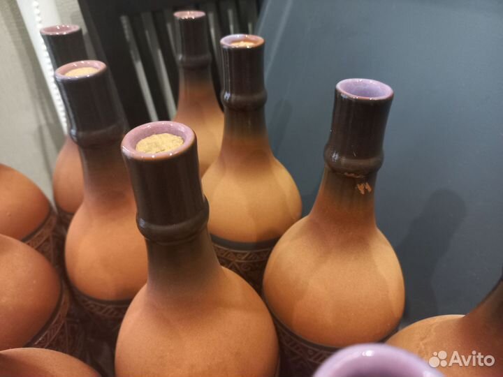 Бутылка керамическая б/у