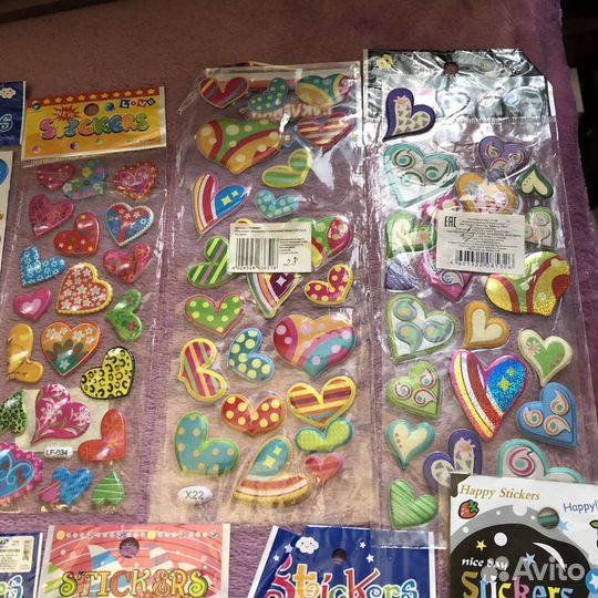 Наклейки сердечки