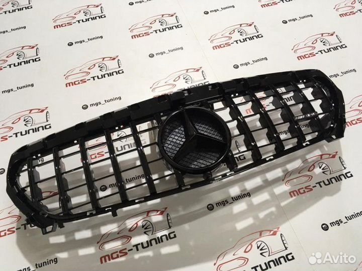 Решетка на Mercedes CLA w117 GT Style Black AMG