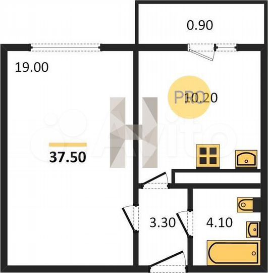 1-к. квартира, 37,5 м², 13/17 эт.