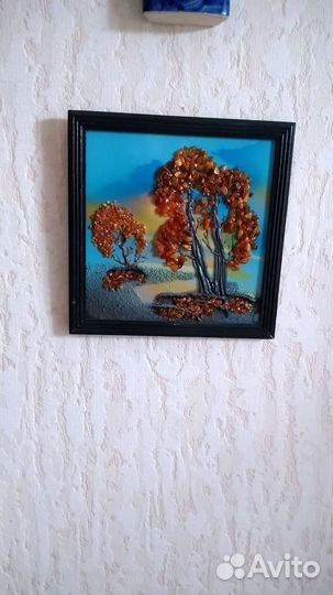 Настенное панно. Янтарная крошка