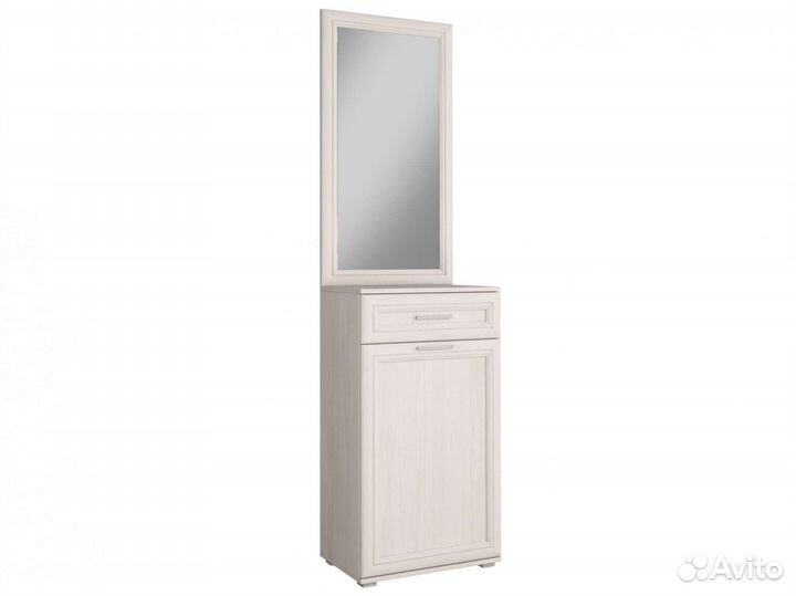 Джаз тумба с навесным зеркалом анкор белый