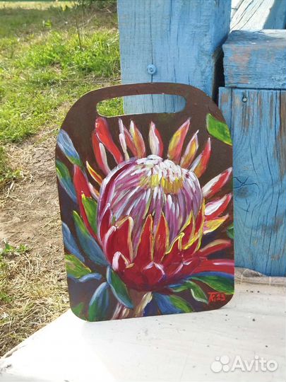 Картина ручная работа Цветок Натюрморт 30х21 см