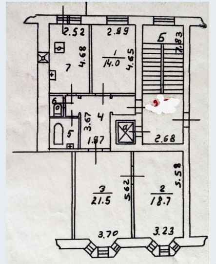 3-к. квартира, 81,8 м², 6/7 эт.