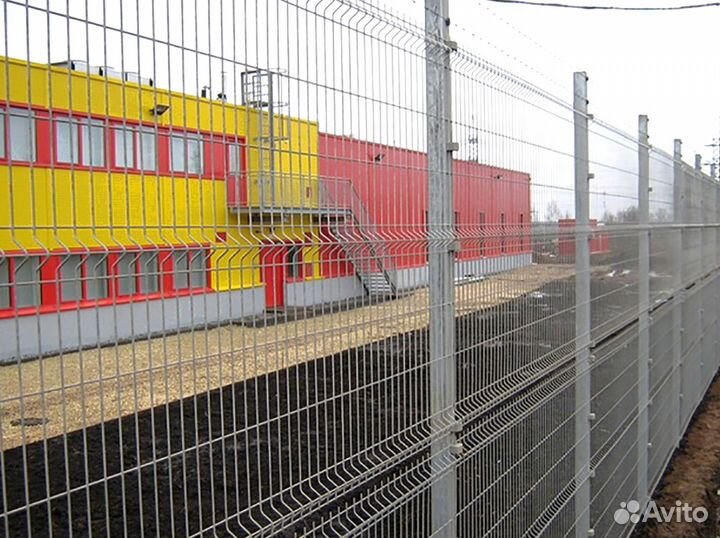 Забор сиз 3Д сетки с установкой промышленная зона