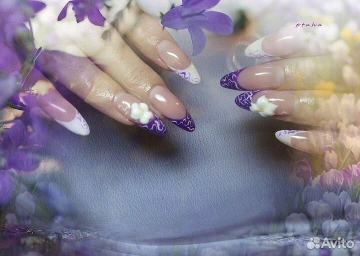 Наращивание ногтей, педикюр