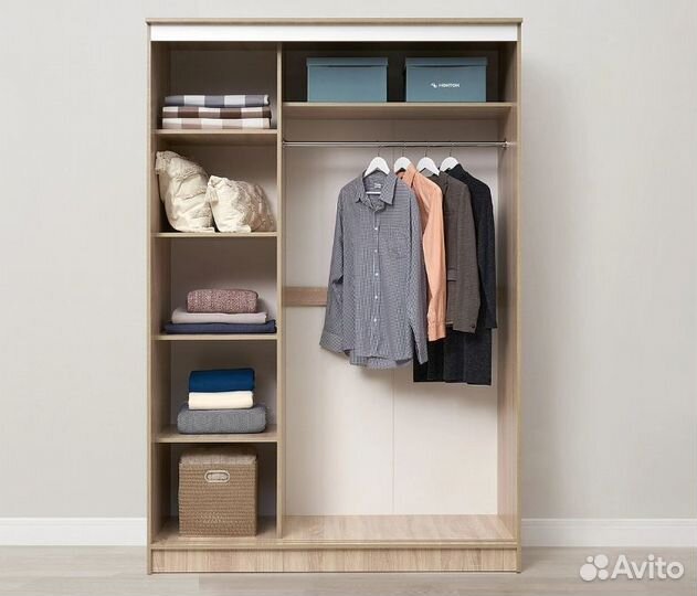 Шкаф-купе Сакура 1.5 м дуб сонома / белый