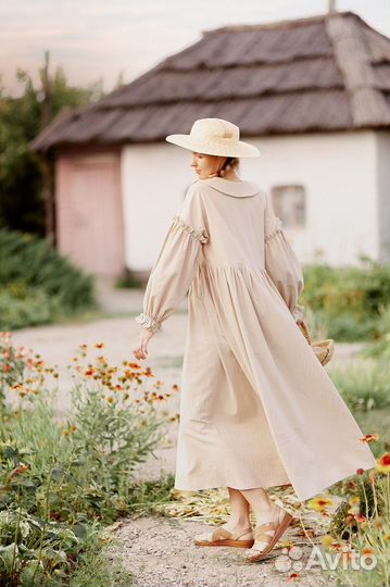 Платье под лен