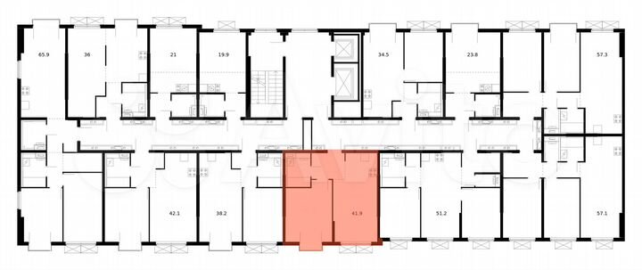 1-к. квартира, 41,9 м², 5/13 эт.