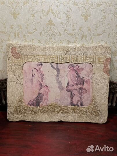 Картина Античная Греция. Гипс, ручная роспись