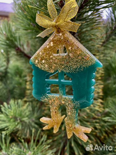 Елочные игрушки из эпоксидной смолы