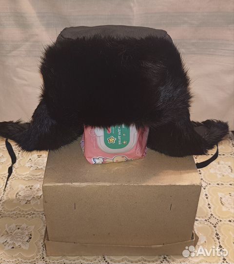 Шапка ушанка из кролика