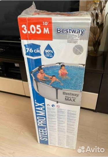 Новый Каркасный бассейн Bestway 305x305x76 см