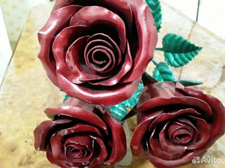 Букет кованых роз ручной работы