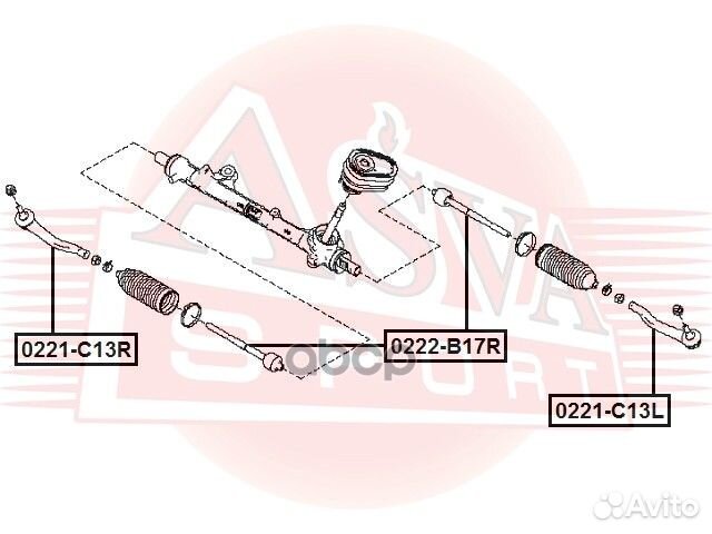 Тяга рулевая nissan/infiniti sentra RUS make -16