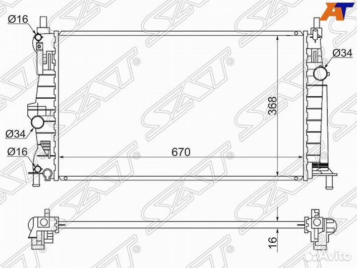 Радиатор Mazda 3 1 2008- sgmz00082 AT