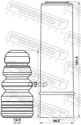 Пыльник-отбойник амортизатора зад Febest hyshb