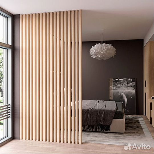 Декоративные рейки перегородка