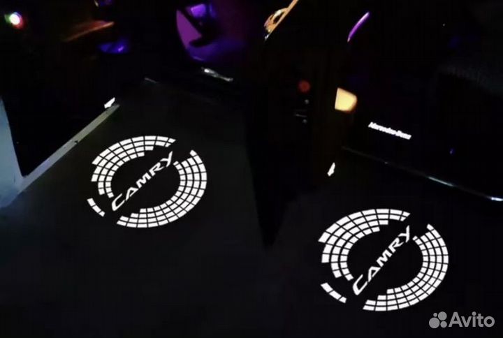 Световая проекция в дверь camry