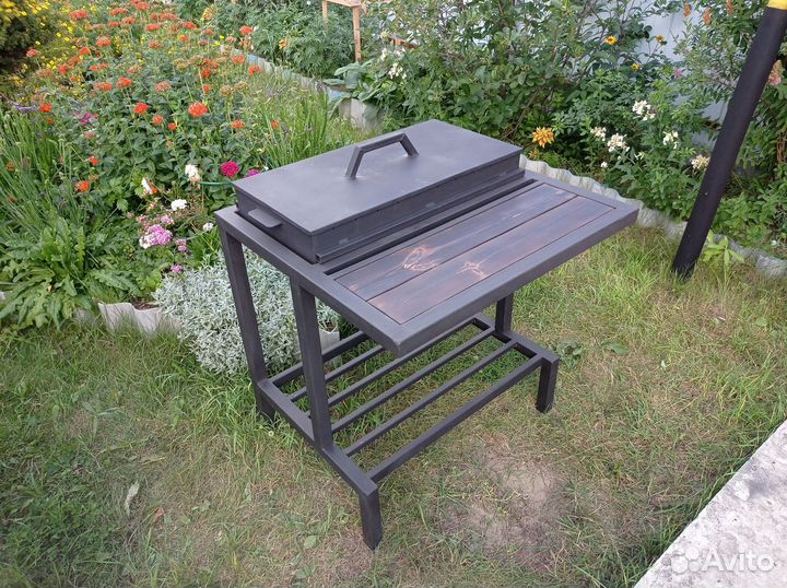 Мангал лофт с крышкой