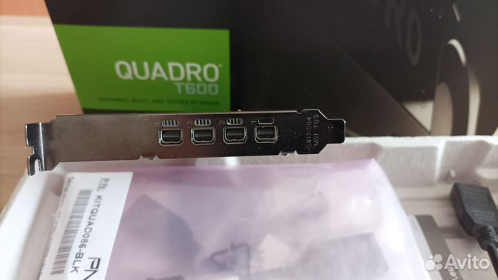 Видеокарта nvidia quadro T600 + кабель DP - hdmi