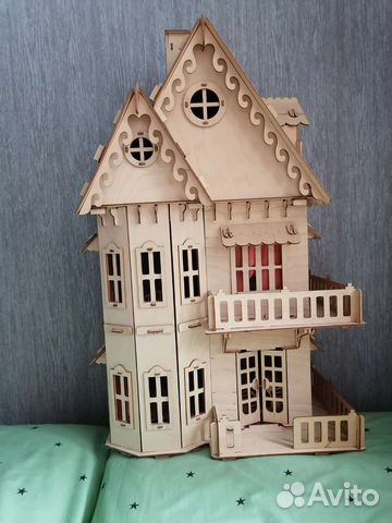 Кукольный домик с мебелью большой