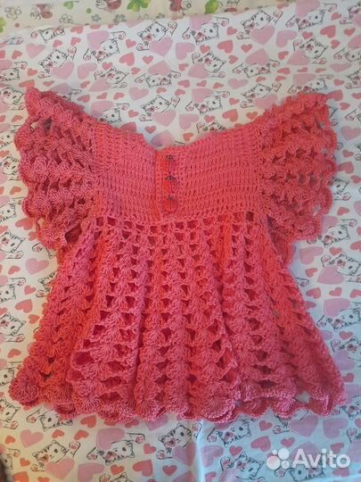 Платье вязаное крючком для девочки