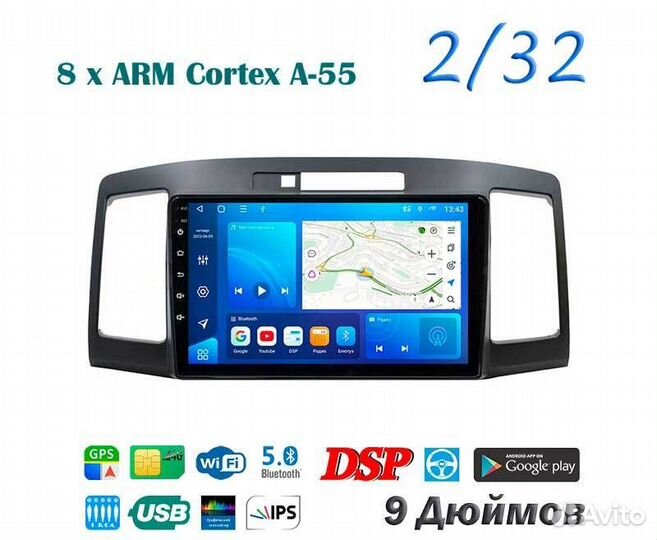 Topway TS18 2+32GB 8 ядер для Toyota Allion 2001-2