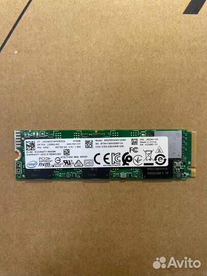 512 гб SSD M.2 накопитель Intel 660p Series