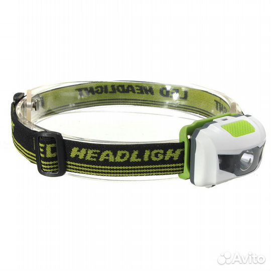 Фонарь налобный диоды 1 белый 2 красных питани аaa