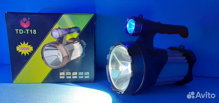 Фонарь прожектор 3в1 Звезда Мощность 100вт