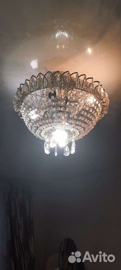 Люстра хрустальная бу