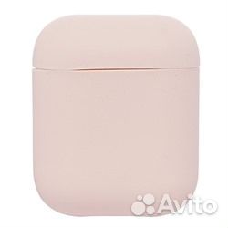 Чехол для Apple AirPods, Soft touch, бежевый