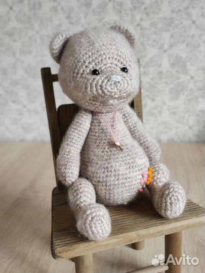 Вязаные игрушки мишка новый ручная работа