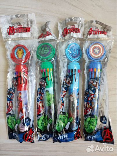 Ручки многоцвет 10в1 Холодное сердце, герои Марвел