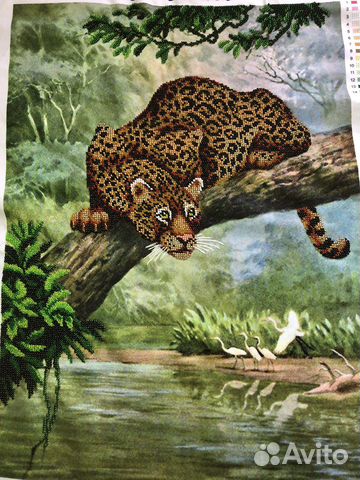 Картина бисером(готовая без багета)