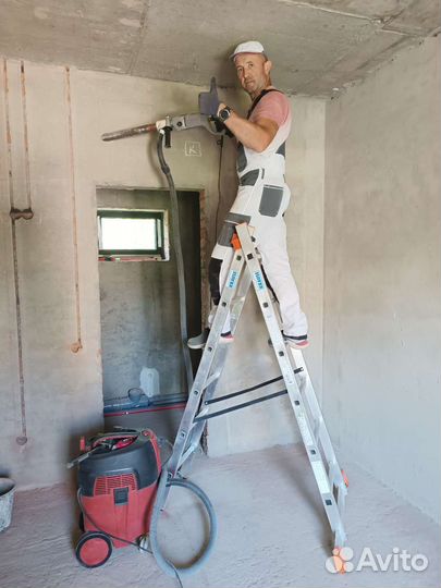 Установка кондиционера, прокладка трасс