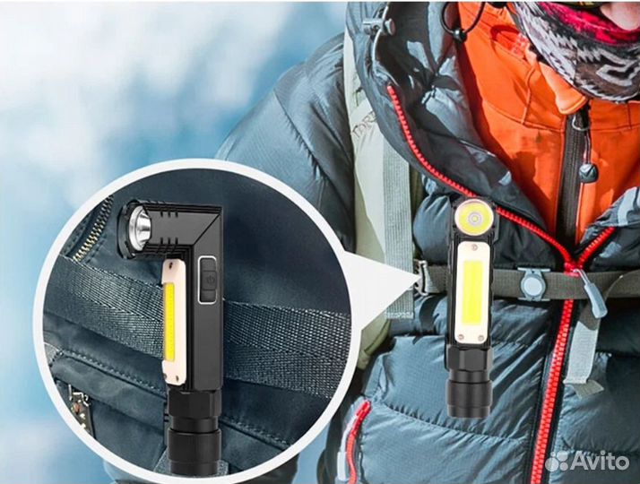 Фонарь ручной аккумуляторный Usb с магнитом