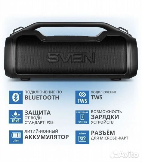 Bluetooth колонка sven ps-390